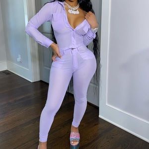 Lavender Mesh Two Piece set